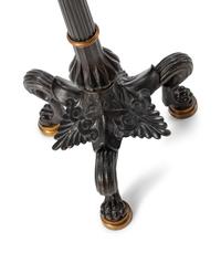 A Pair of French Parcel-Gilt and Patinated Bronze Lamps — LATE 19TH CENTURY
