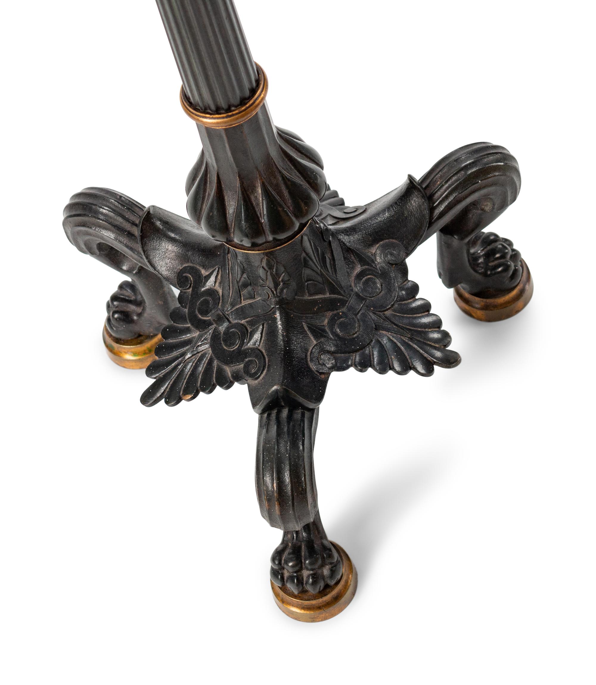 A Pair of French Parcel-Gilt and Patinated Bronze Lamps — LATE 19TH CENTURY