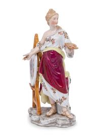 A Continental Porcelain Allegorical Figure