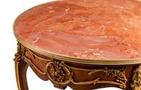A Pair of Louis XV Style Gilt-Bronze-Mounted Kingwood Tables de Milieu