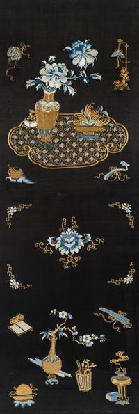 An Embroidered Silk Wall Panel