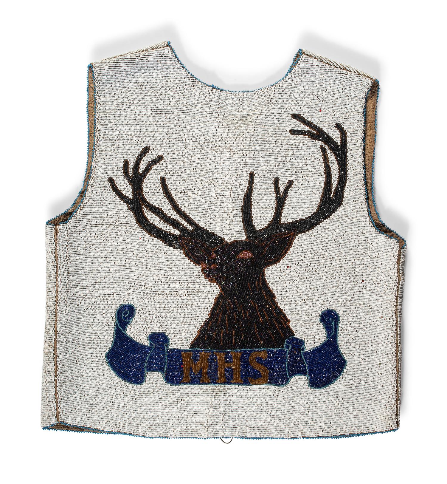 Plains Cree Beaded Vest, with Elk