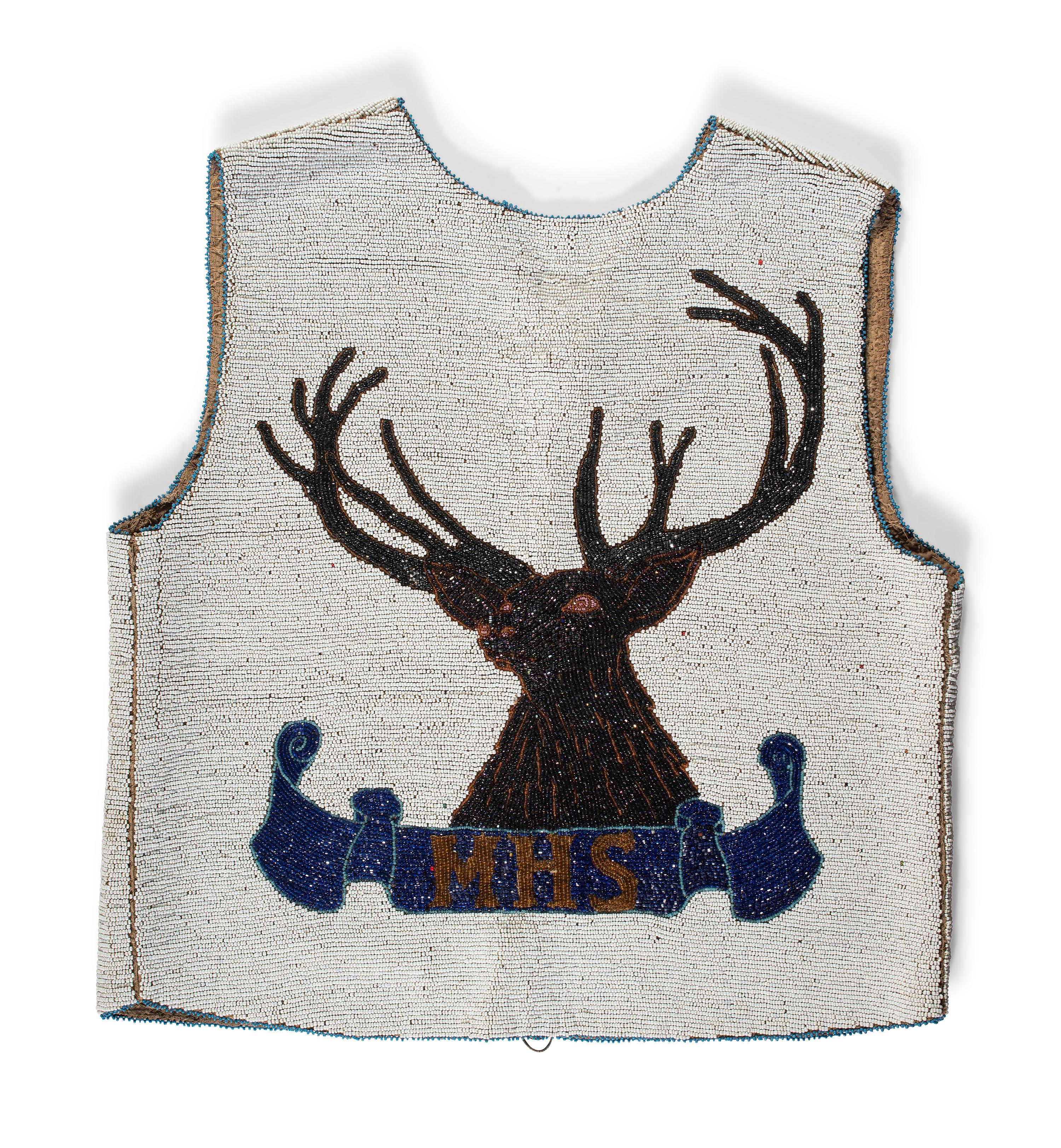Plains Cree Beaded Vest, with Elk