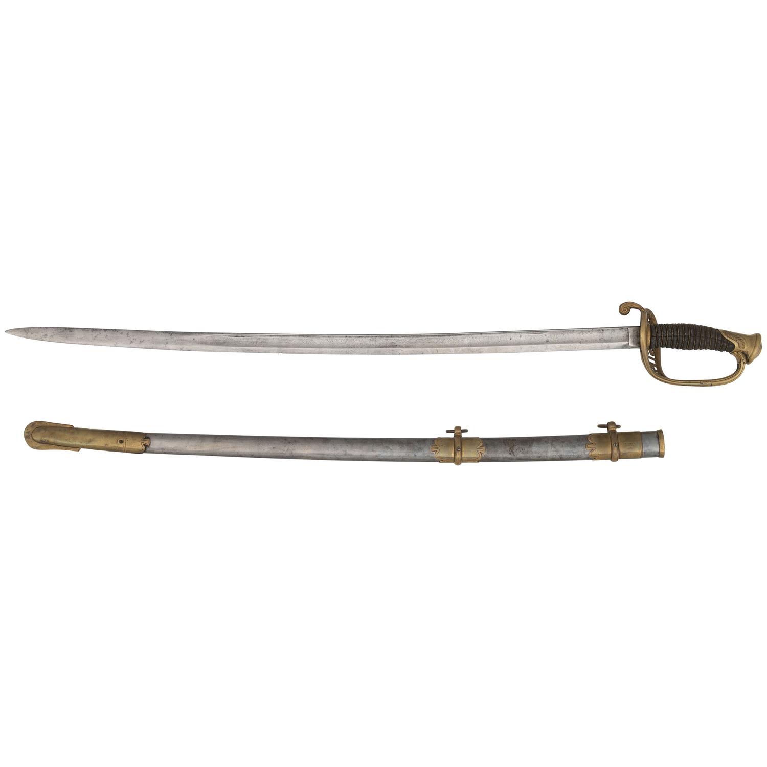 Ames Model 1850 Staff & Field Officers Sword Presented to Major W.G. Bartholomew 27th Mass Infantry - Twice POW & WIA with Two CDV's