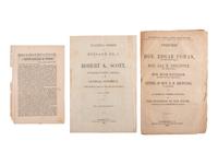 [RECONSTRUCTION]. A group of 27 pamphlets related to politics, finance, and policy in the post-war South, especially Louisiana, comprising: