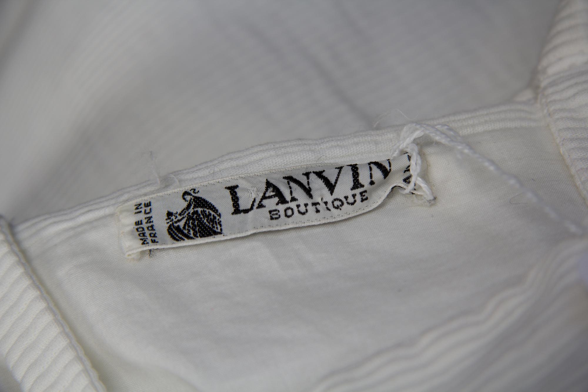 A Lanvin White Cotton Ribbed Dress,