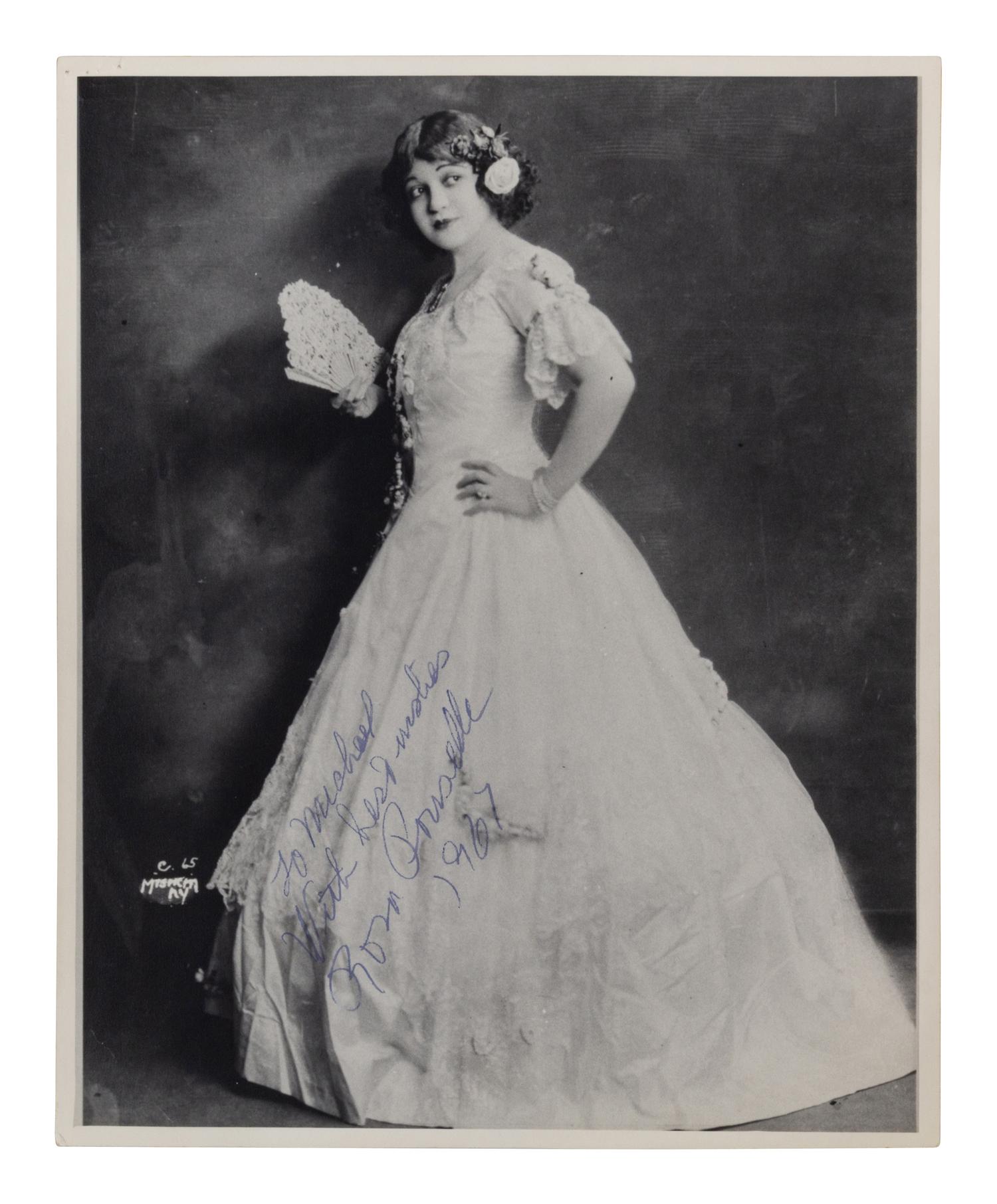 [20TH-CENTURY OPERA SINGERS]. A group of 5 signed photographs or photographic postcards of opera singers from the 1920s, comprising images of: