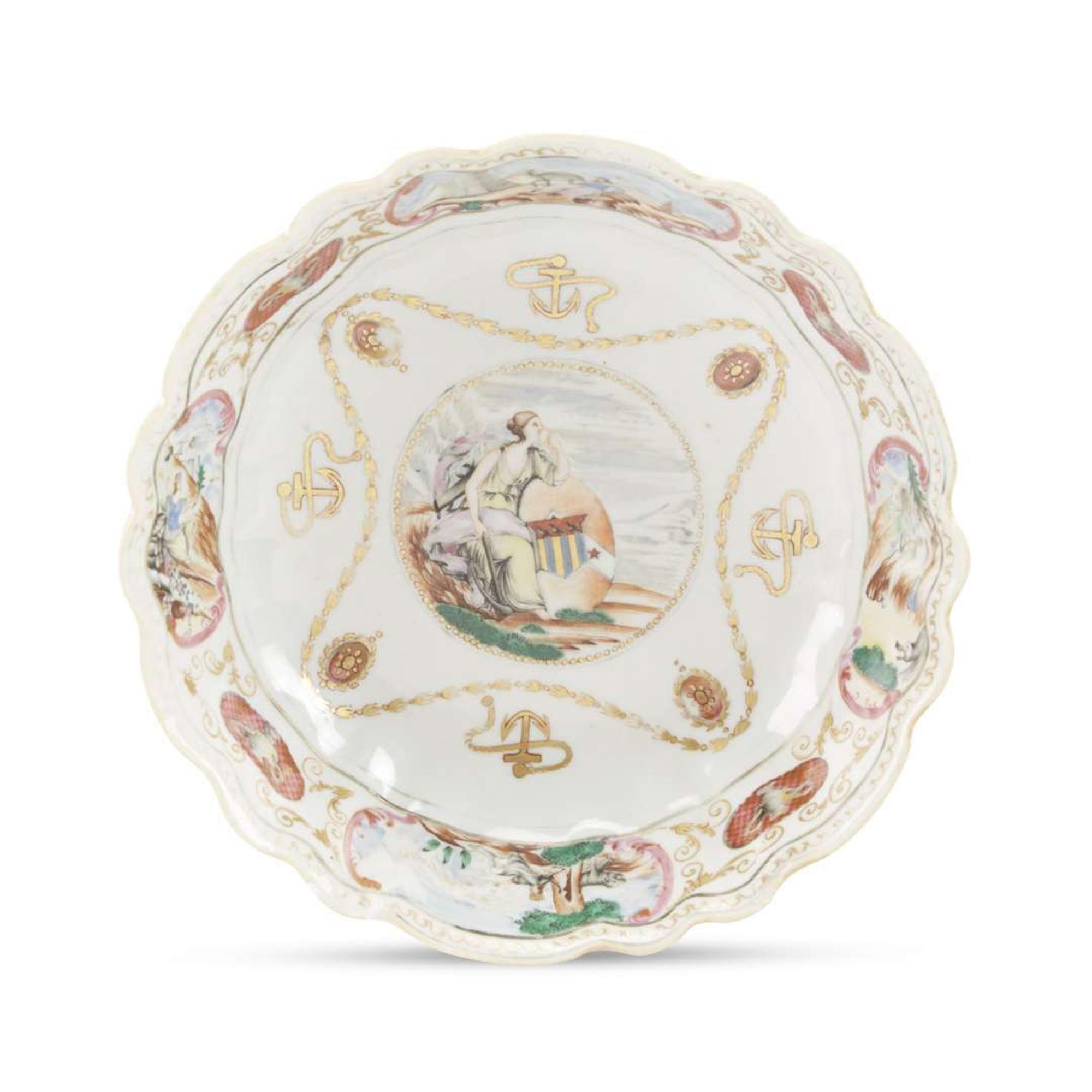 Chinese Export Ker-Martin Armorial porcelain lobed bowl circa 1790