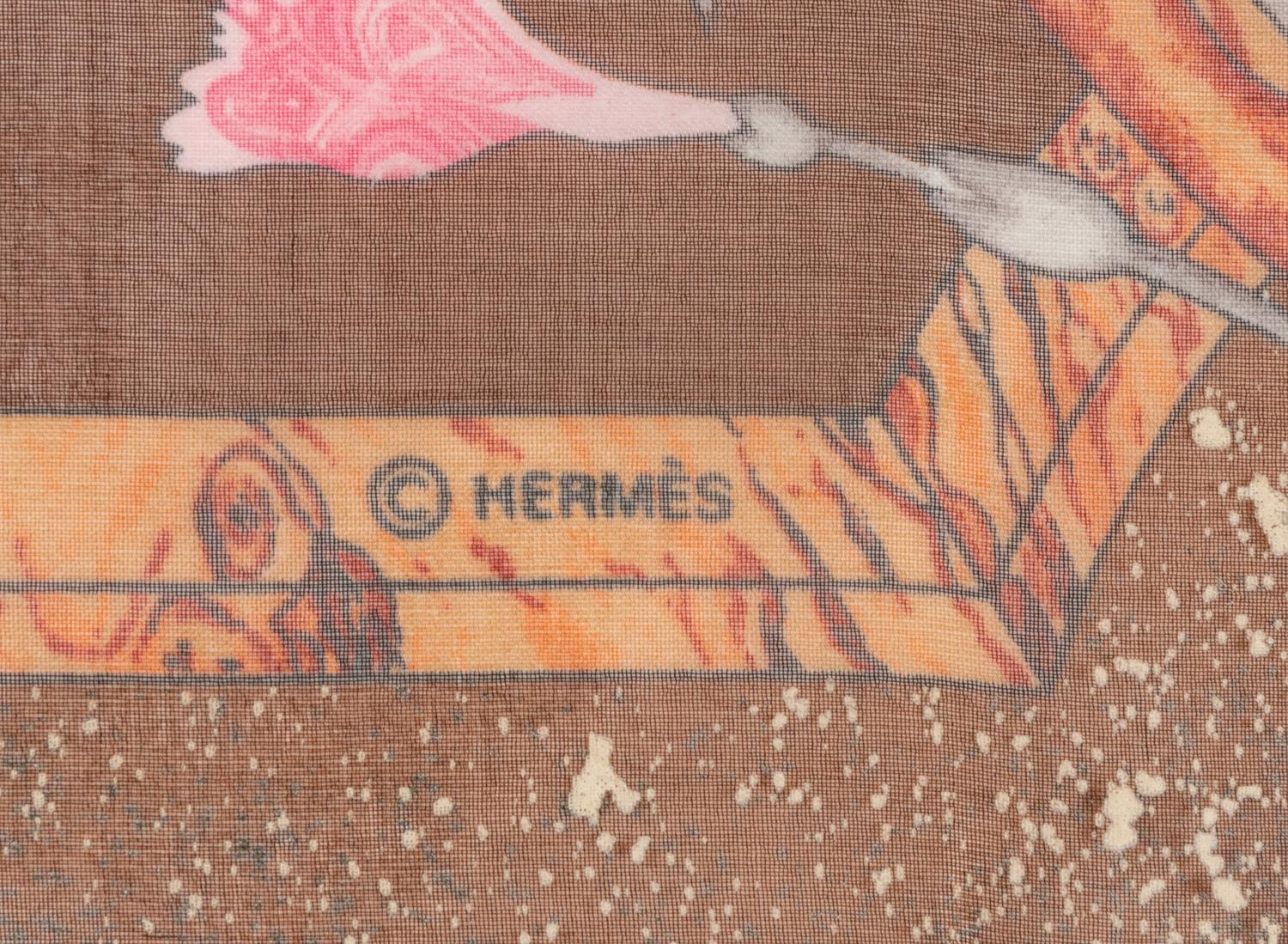 Three Hermès 90cm Silk Chiffon Scarves