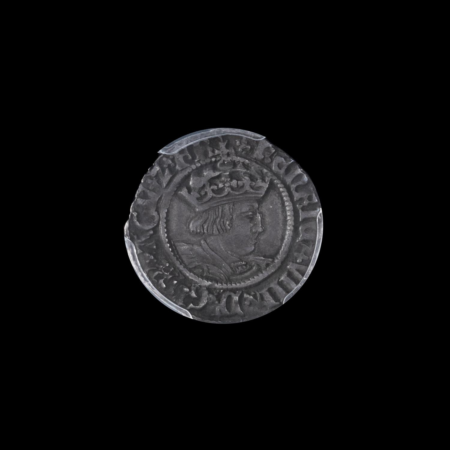 MEDIEVAL: Henry VIII Silver Half-Groat (1526-32) — PCGS GRADED XF40.