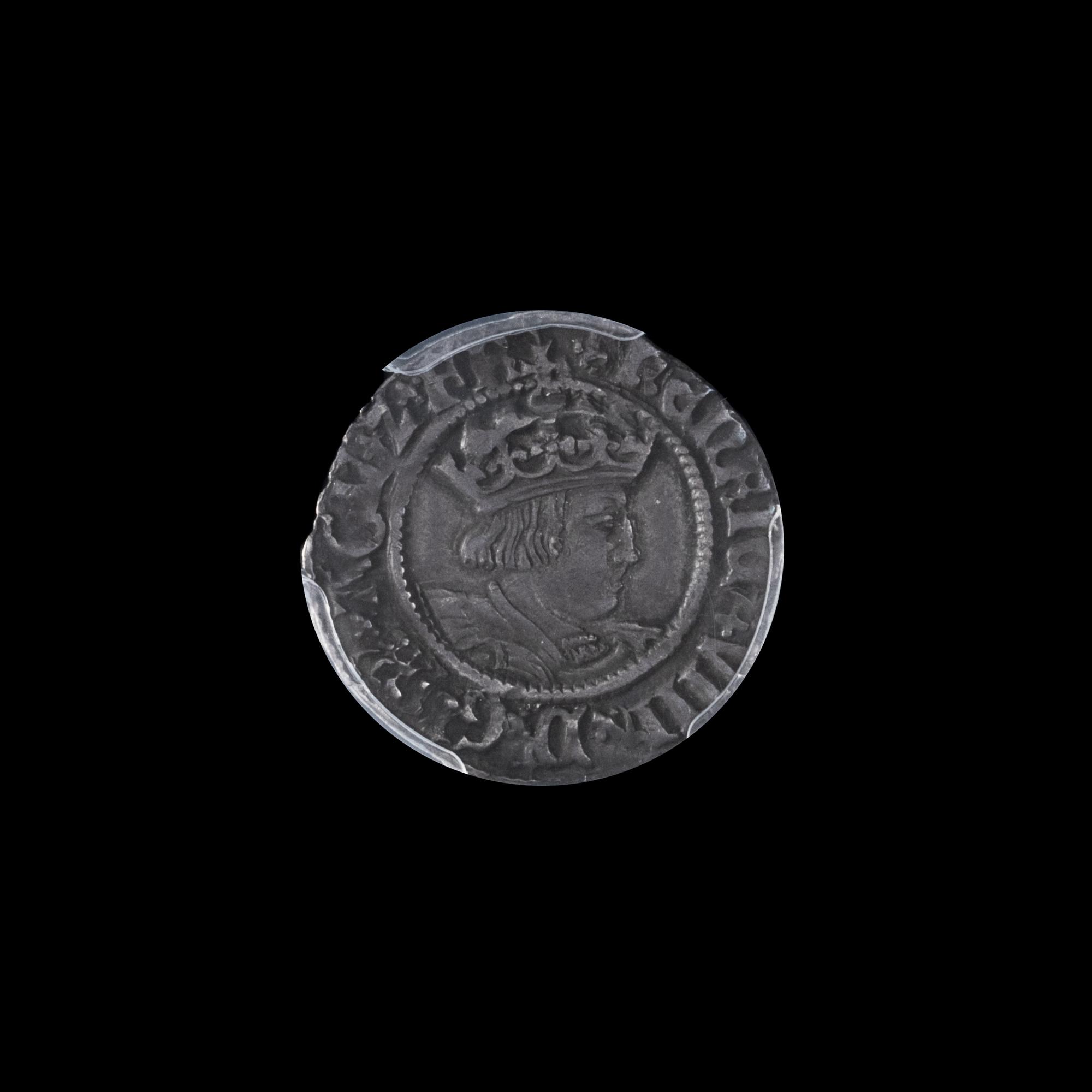 MEDIEVAL: Henry VIII Silver Half-Groat (1526-32) — PCGS GRADED XF40.