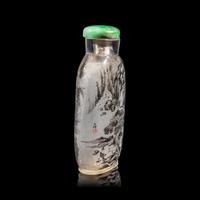 An Inside Painted Glass "Landscape" Snuff Bottle, Signed Ding Erzhong, dated winter of guiji year (1893)