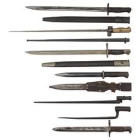 Group of 7 Bayonets; 19th century through WWII