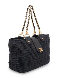 CHANEL, CROCHET RAFFIA TOTE