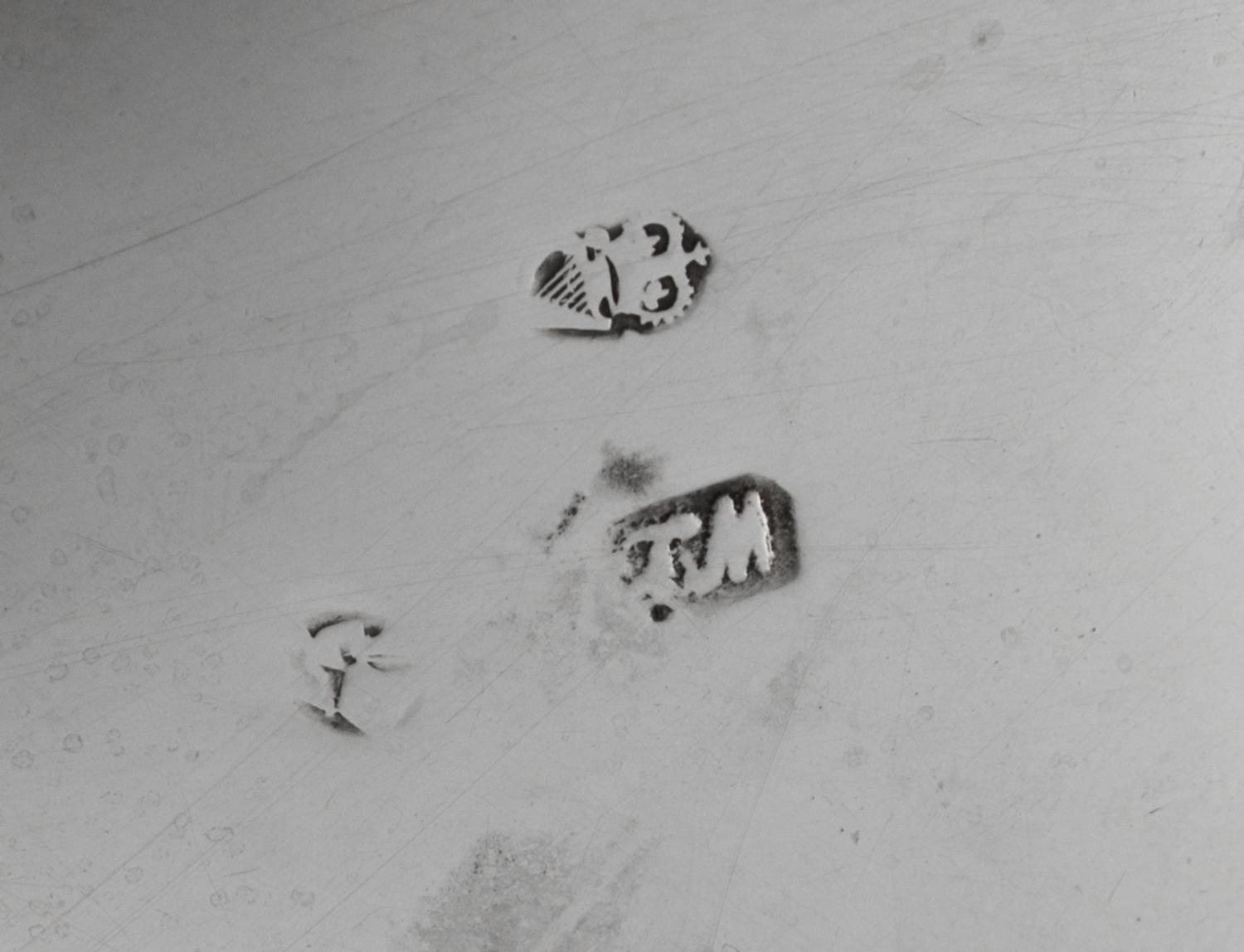 A Set of Three Irish George III Silver Salts, Likely William Bond, Dublin, Late 18th Century, each having an undulating rim above the p