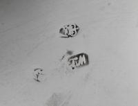 A Set of Three Irish George III Silver Salts, Likely William Bond, Dublin, Late 18th Century, each having an undulating rim above the p