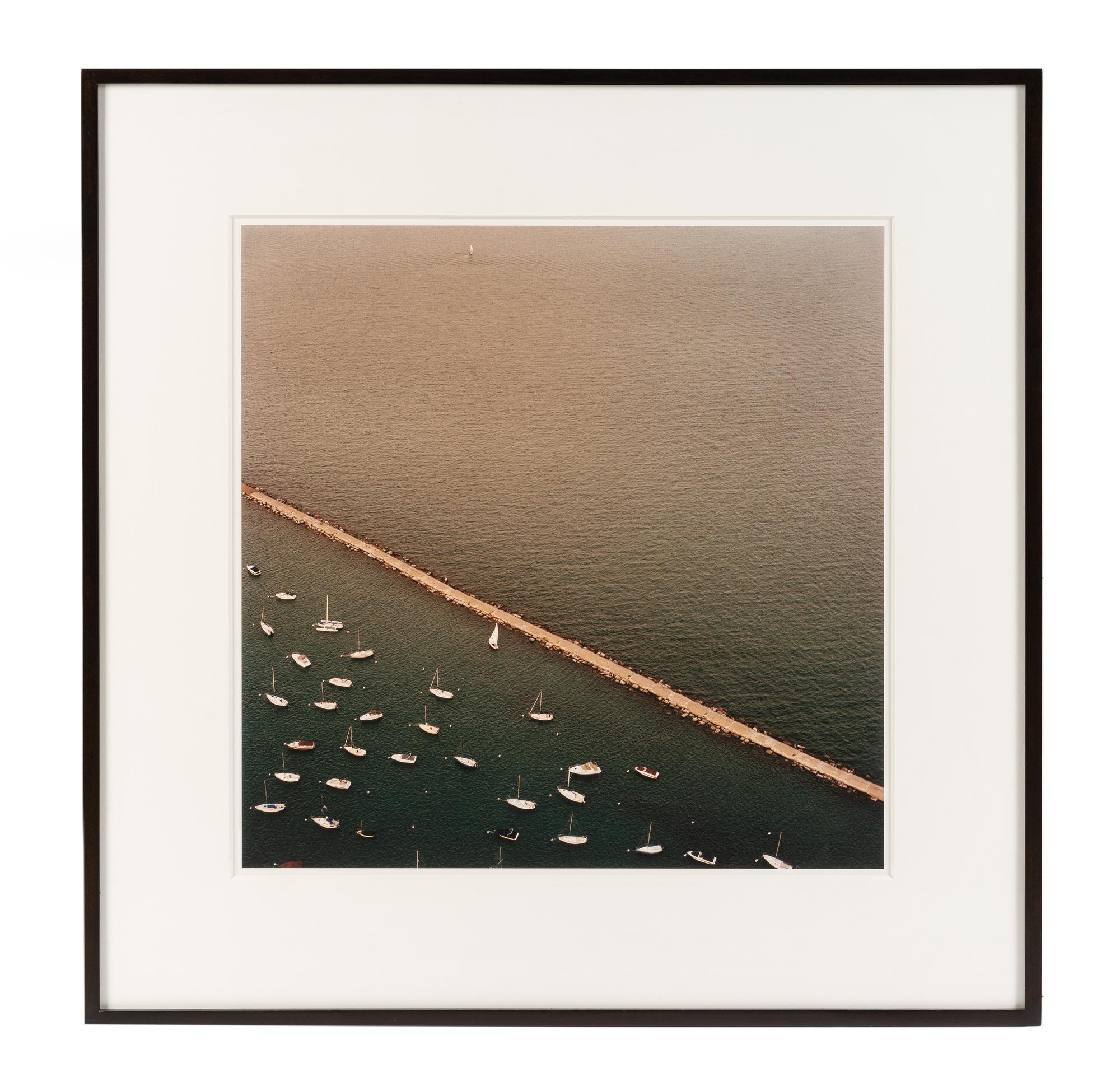 Terry Evans (born 1944) Lake Michigan, Boats and Barrier, 2003