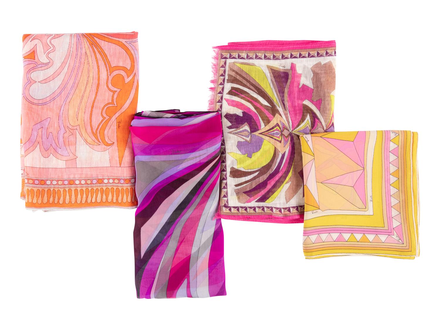 Four Emilio Pucci Scarves