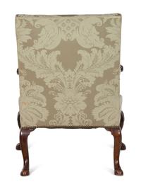 A George II Carved Mahogany Library Chair