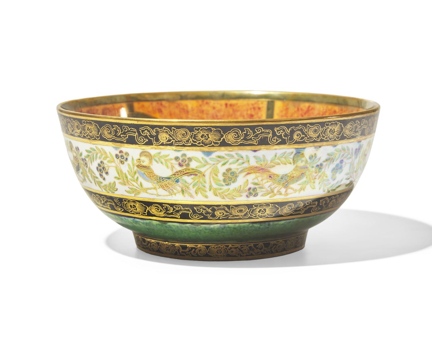 A Wedgwood Lustreware 'Pheasant' Bowl
