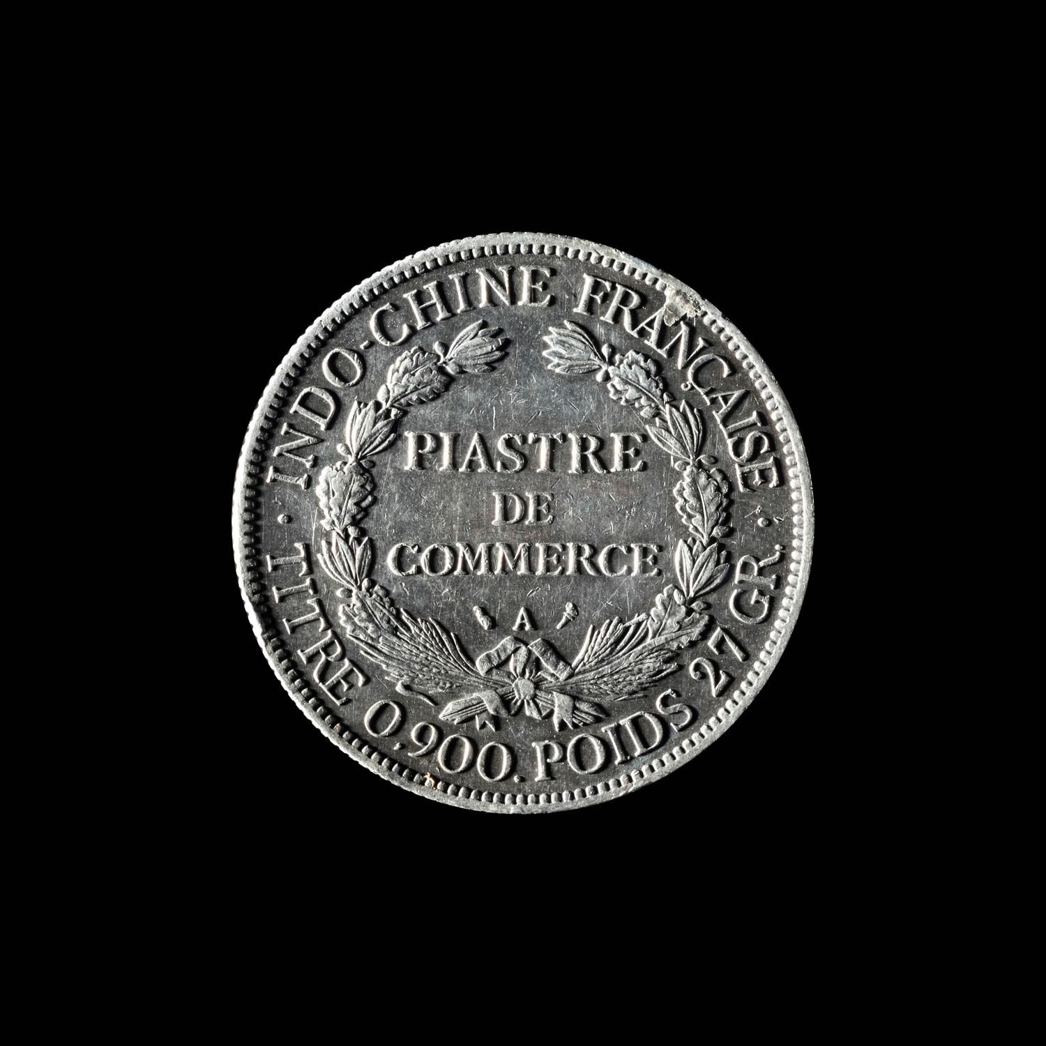 A French Indochina 1907-A Piastre de Commerce Silver Coin