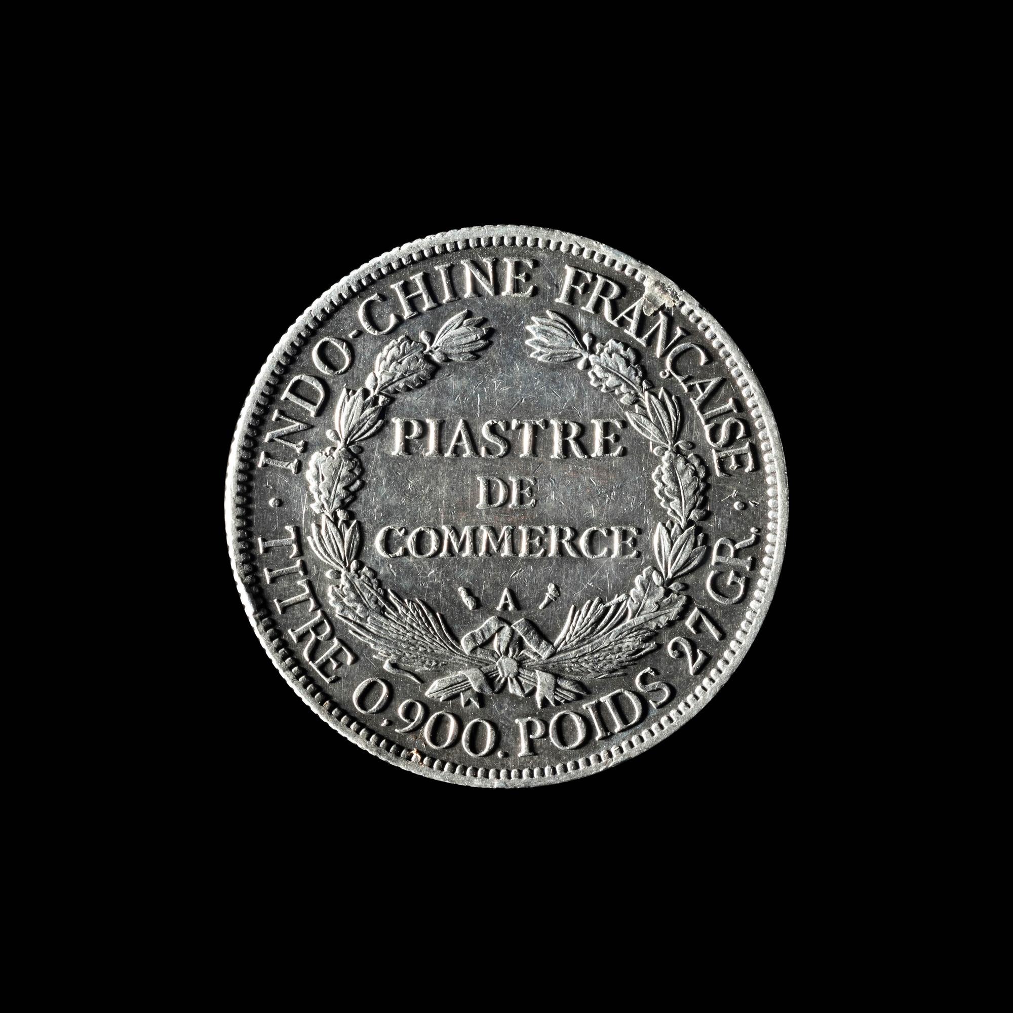 A French Indochina 1907-A Piastre de Commerce Silver Coin