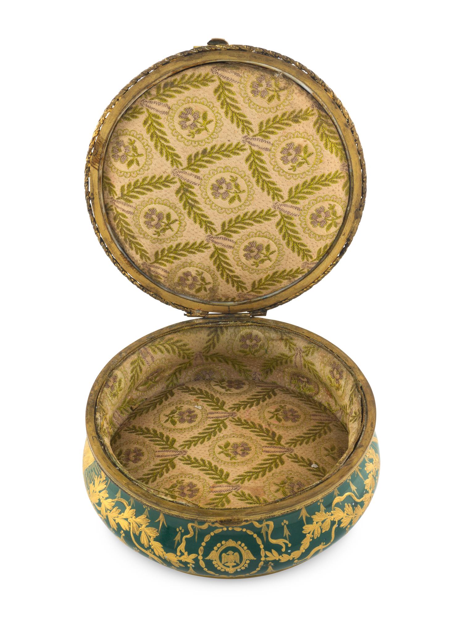 A Sèvres Style Porcelain Napoleonic Table Casket