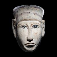 An Egyptian Wood Mummy Mask