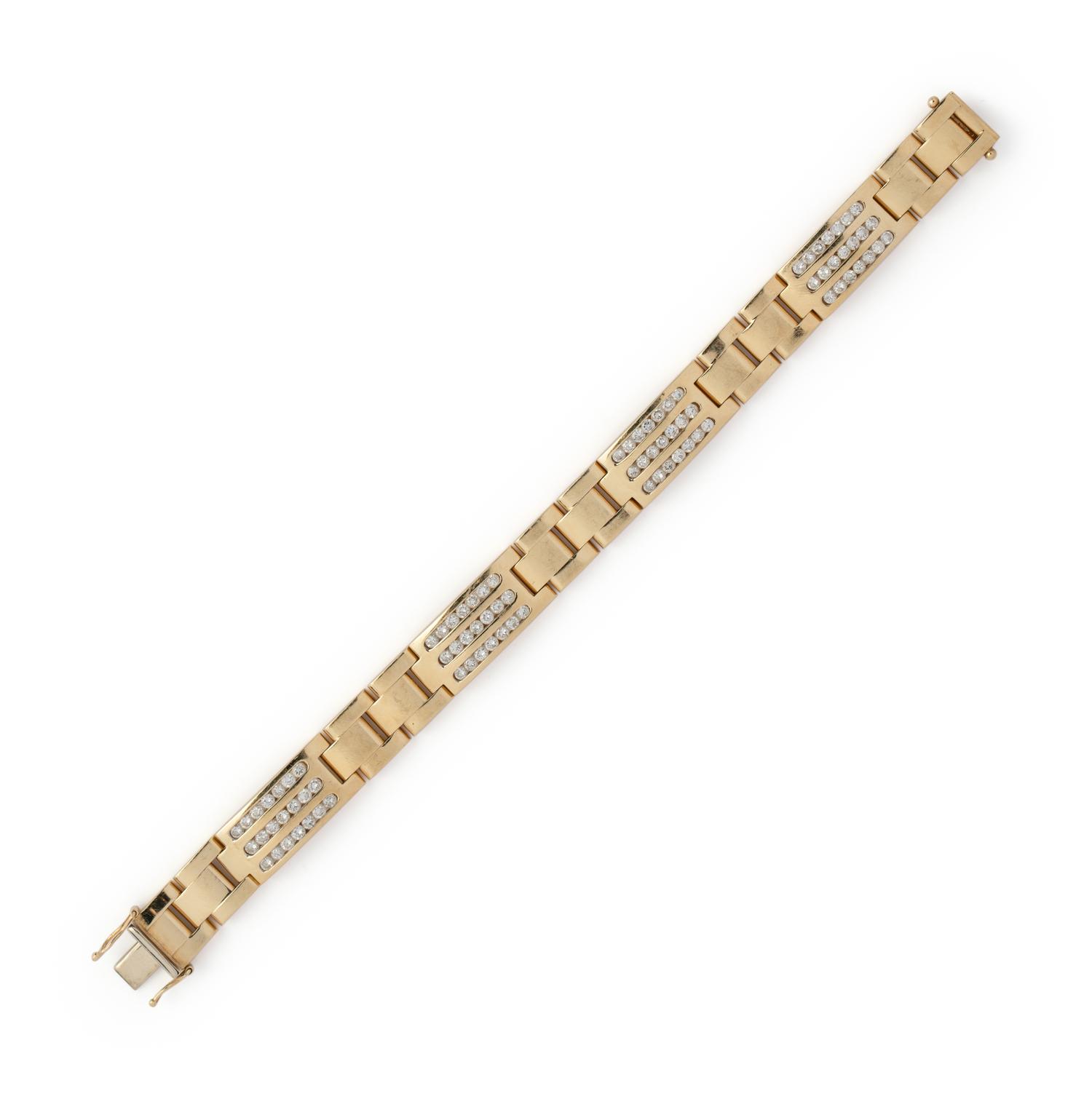 YELLOW GOLD AND DIAMOND BRACELET