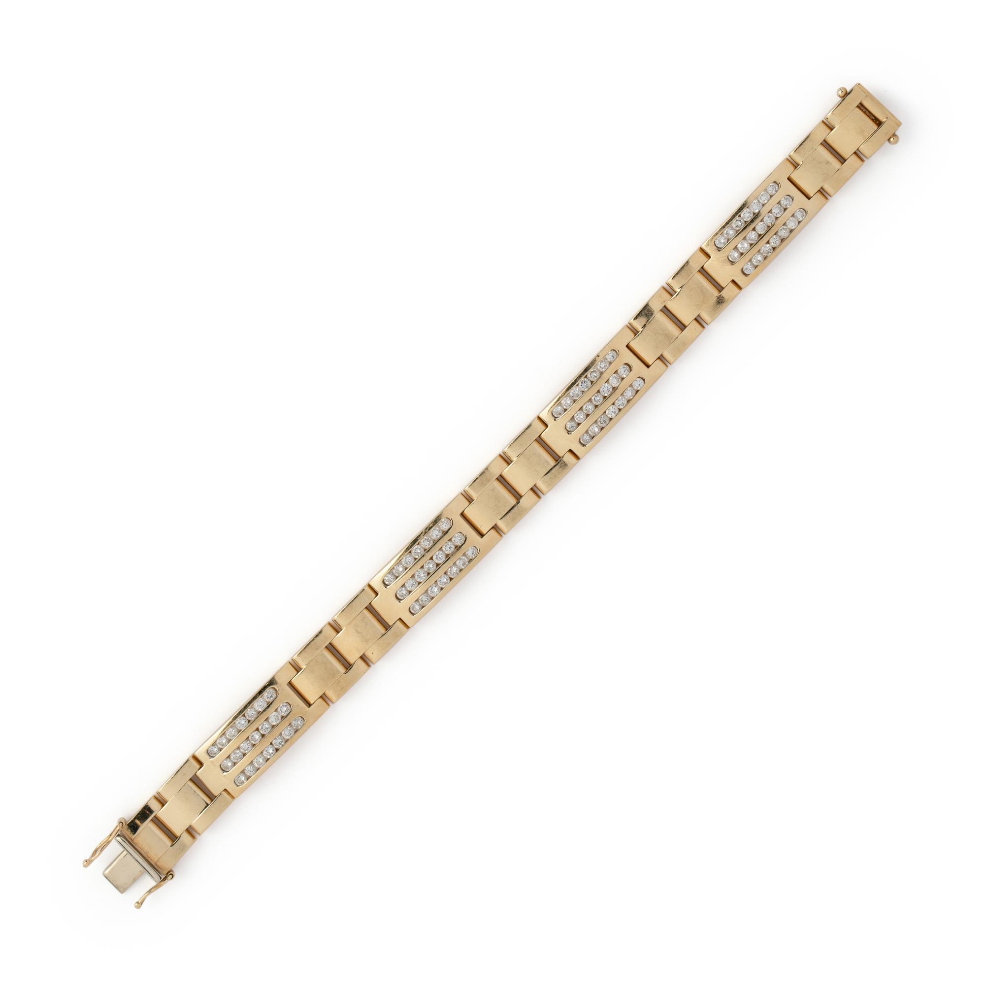 YELLOW GOLD AND DIAMOND BRACELET