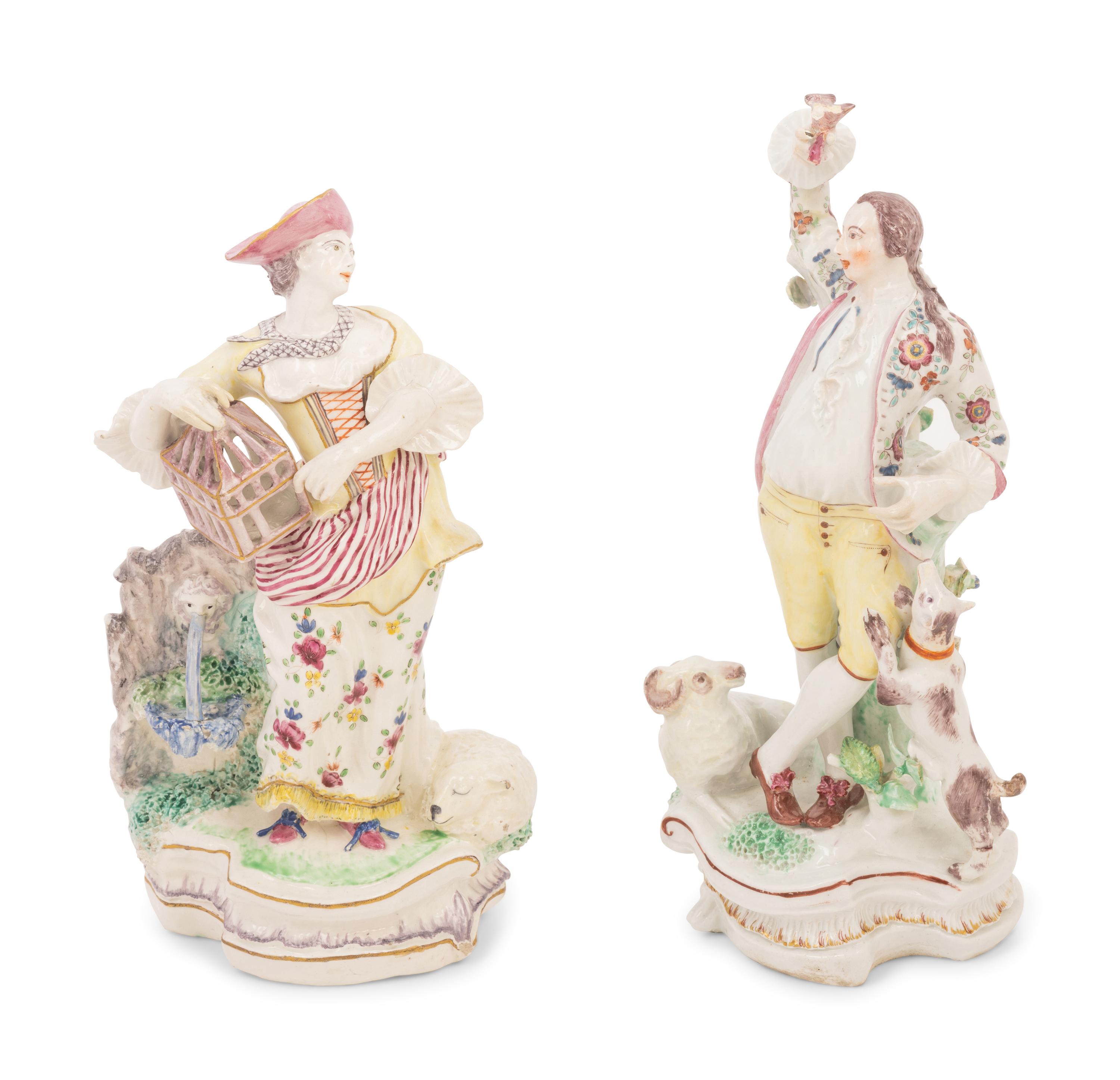 Two English Porcelain Figures of Matrimony and Freedom