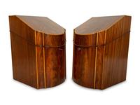 A Pair of English Mahogany Knife Boxes