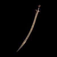 A Mughal Gold Koftgari Steel Sword