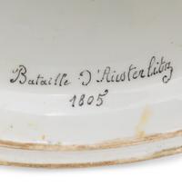 A Sèvres Style Porcelain Napoleonic Vase and Stand