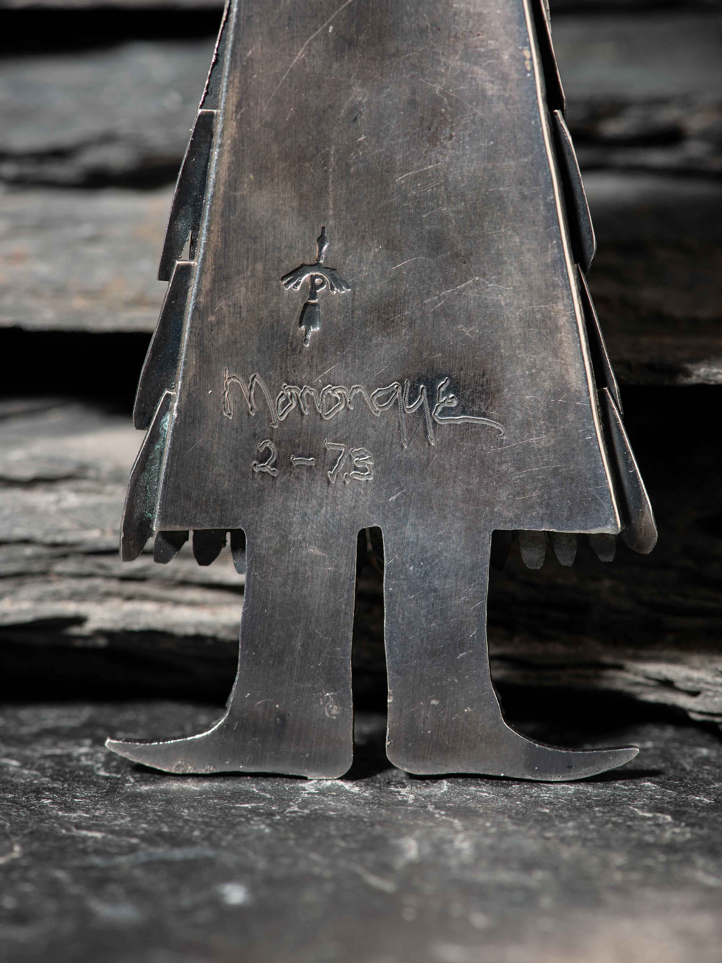 Large Silver Tufa Cast Shalako Pin / Pendant, 1973