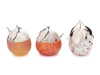 Three Buccellati Silver-Mounted Glass Jam Jars