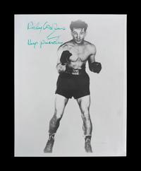 A Group of Middleweight Boxing Champion Rocky Graziano, Tony Zale and Jake LaMotta Signed Autograph Photographs,