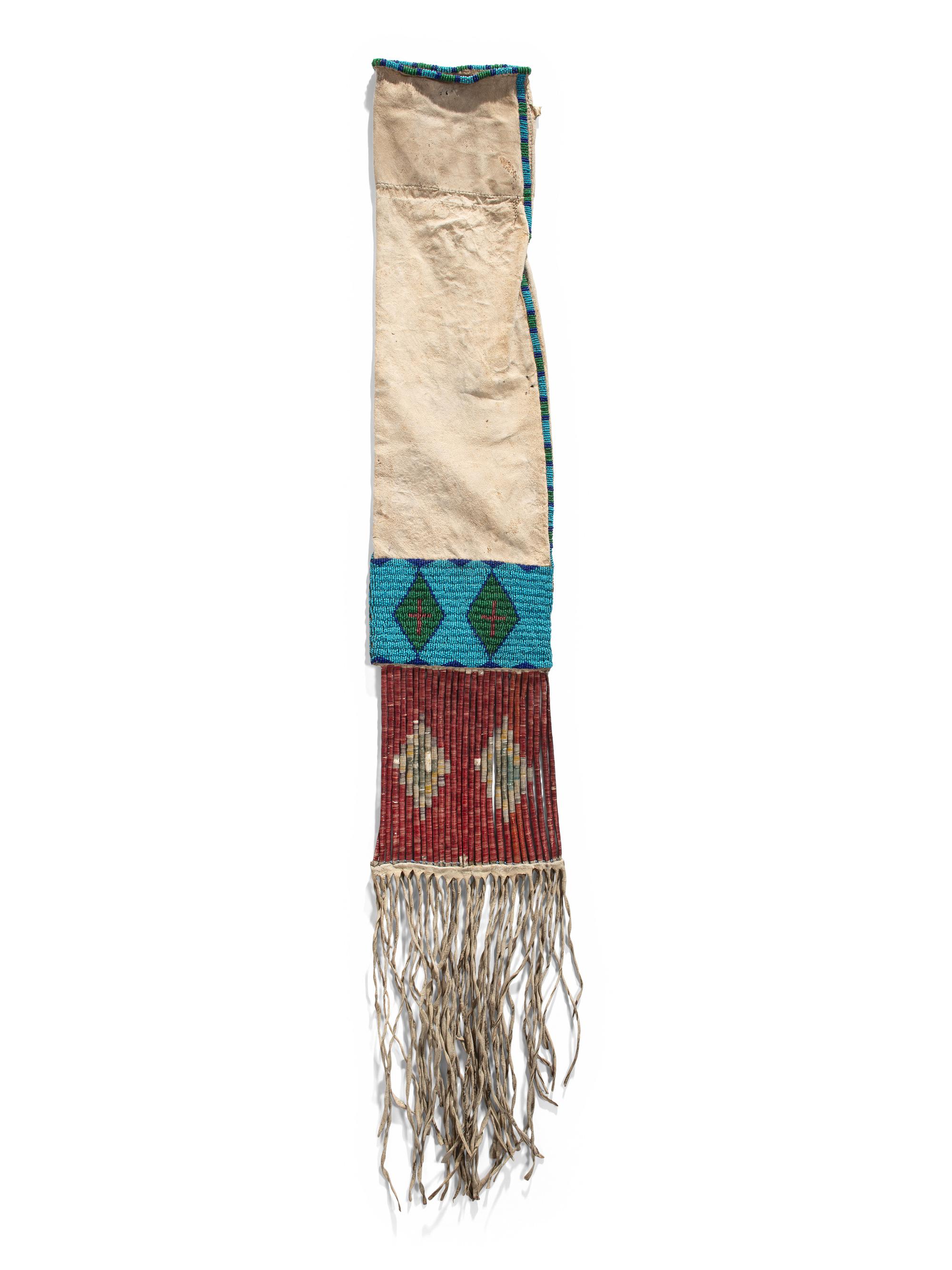 Sioux Beaded and Quilled Tobacco Bag