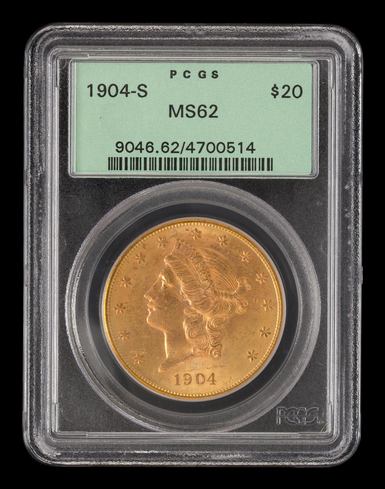 A United States 1904-S Liberty Head $20 Gold Coin