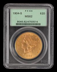 A United States 1904-S Liberty Head $20 Gold Coin