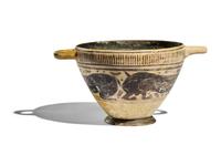 An Italo-Corinthian Black-Figured Kotyle