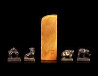 Five Bronze and Soapstone Seals