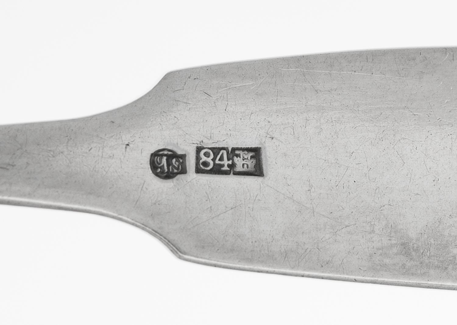 A Large Collection of Russian Silver Flatware Articles