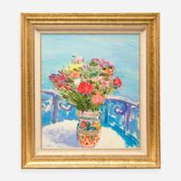 Duane Alt (American, b. 1935) Fleurs sur le Balcon