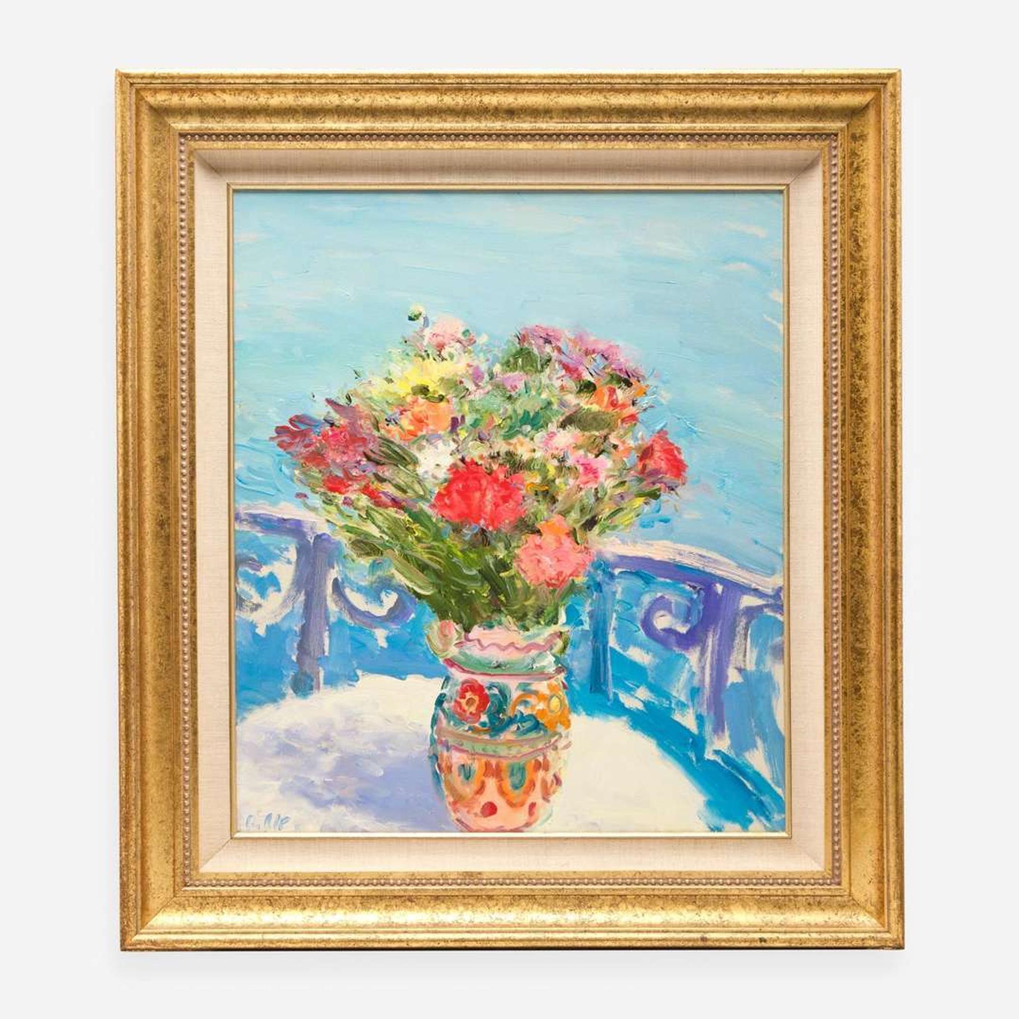 Duane Alt (American, b. 1935) Fleurs sur le Balcon