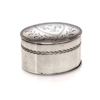 A George III Silver Nutmeg Grater, Joseph Taylor, Birmingham, 1796, of oval form.