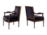 A Pair of Clive Christian Louis XVI Style Painted and Parcel-Gilt Fauteuils