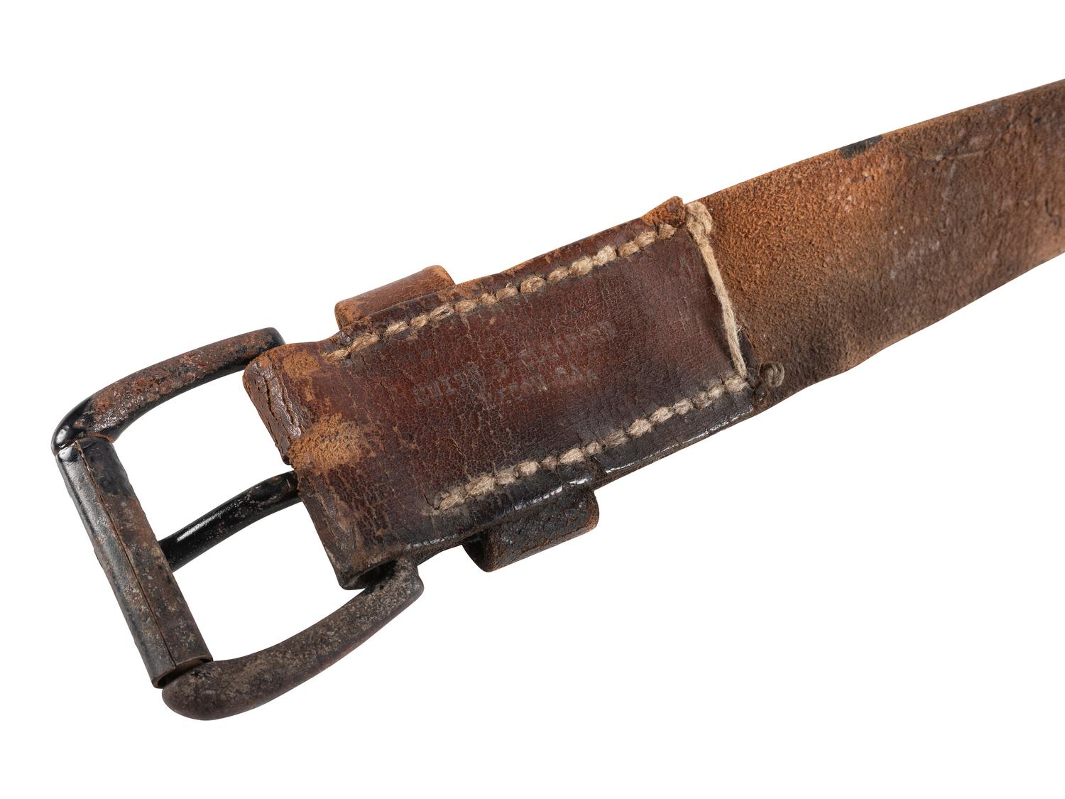 [CIVIL WAR]. Confederate belt by Smith & Cleghorn, Macon, Georgia.