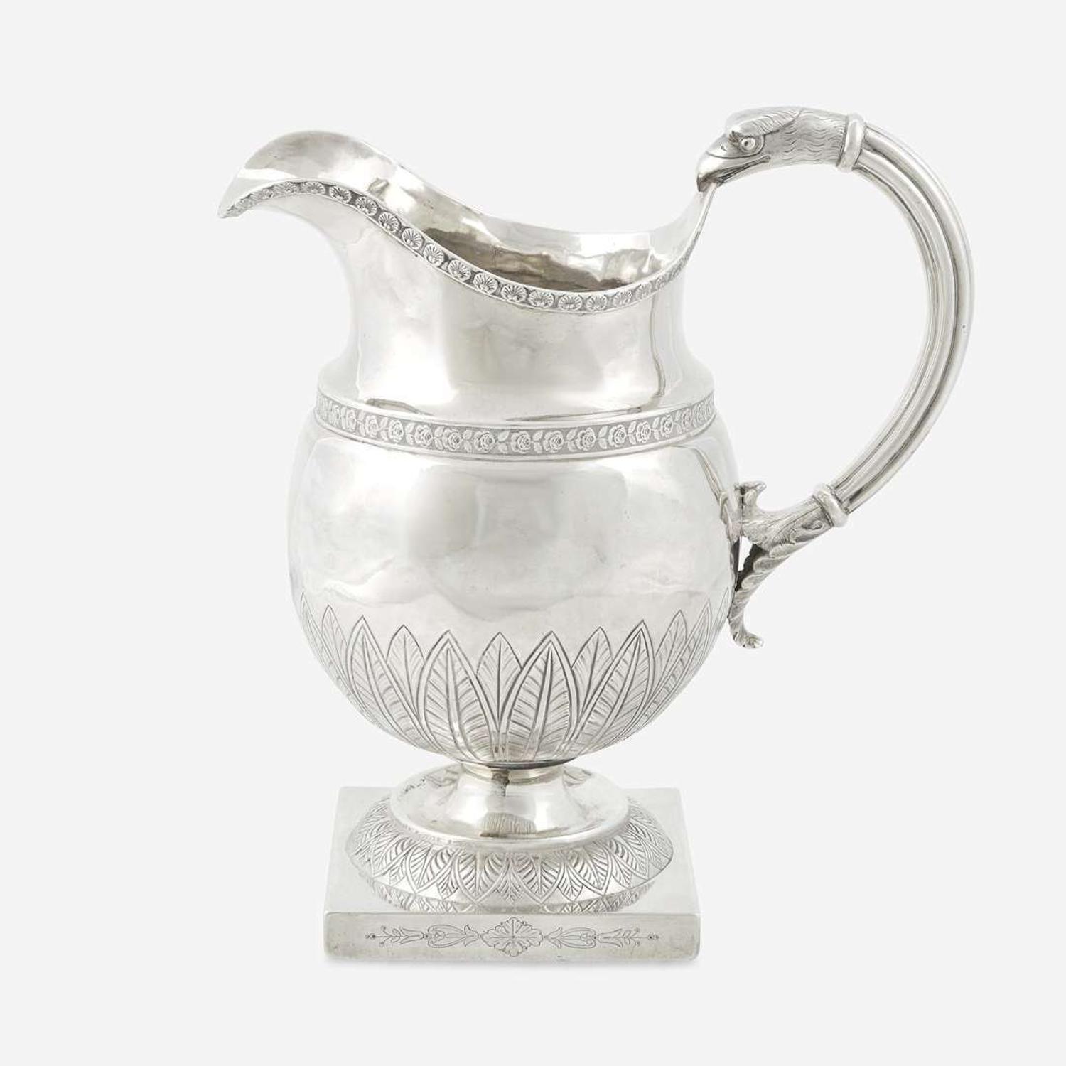 A Classical silver water pitcher Harvey Lewis (c. 1783-1835), Philadelphia, PA, early 19th century
