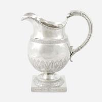 A Classical silver water pitcher Harvey Lewis (c. 1783-1835), Philadelphia, PA, early 19th century